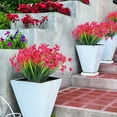 thumbnail image 6 of OTEMRCLOC 6 Bundles Artificial Flowers Outdoor UV Resistant Fake Flowers No Fade Faux Plastic Plants Garden Home Wedding Farmhouse Decor ?Rose red?, 6 of 15
