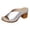 Silver, variant on Women's Low Block Heels Open Toe Sandals Chunky Slides Fashion Wedding Party Dress Slippers Casual Summer Mules Slip on Shoes Black Size 7