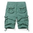 thumbnail image 4 of MIXUE Mens Shorts Summer Solid Color Plus Size Cargo Outdoor Sports 5 Pocket Mid Length Hiking Work Mens Workout Shorts Daily-Wear,Green,31, 4 of 5