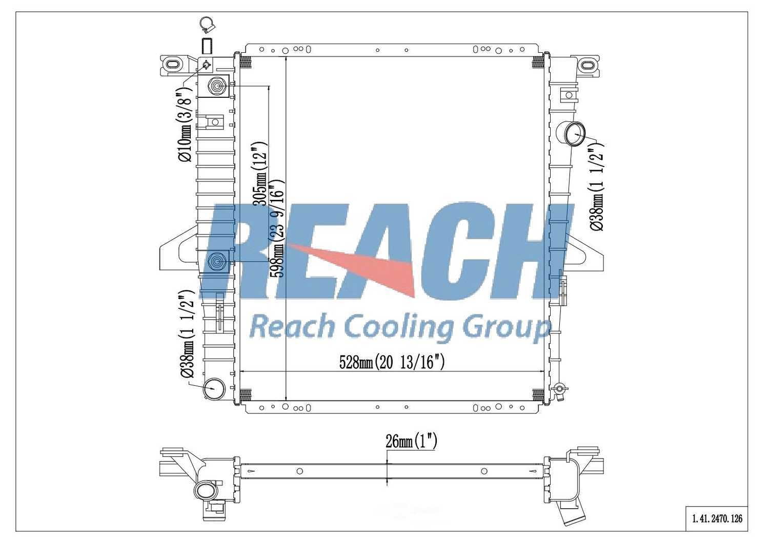 Reach Cooling 41-2470 Radiator