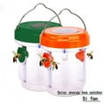 Linjieee Misquote Coils Trap Fly Solar Trap LED Rechargeable Outdoors