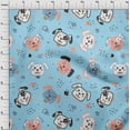 thumbnail image 4 of oneOone Georgette Viscose Light Blue Fabric Kawai Sewing Craft Projects Fabric Prints By Yard 42 Inch Wide-F6, 4 of 5