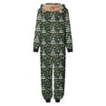 thumbnail image 7 of Odeerbi Christmas Onesie Pajamas for Family Holiday Sleep Jumpsuit Long Sleeve Family Christmas Pajamas Matching Sets Mom Fashion Lattice Print Plush Jumpsuit Sleepwear PJs Set Green, 7 of 7