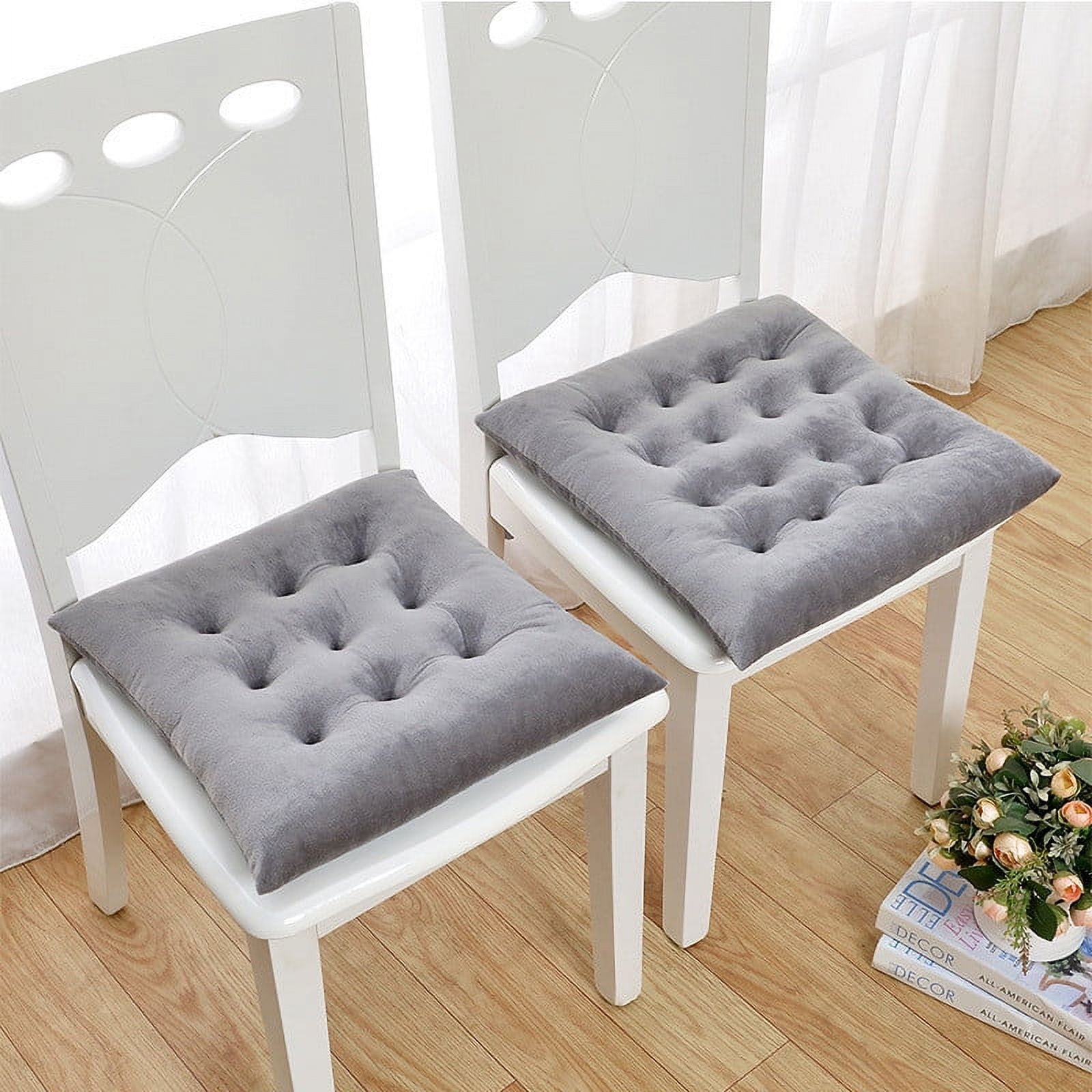 Solid Color Frosted Chair Cushion Dining Chair Cushion Office Student ...