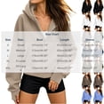 thumbnail image 4 of Vivianyo HD Women's Half‑Zip Cropped Hooded Sweatshirt, Kangaroo‑Pocket Hoodies For Women, Long‑Sleeve Pullover Top for Fitness Sessions and Casual Errands, Sizes S-2XL, 4 of 9