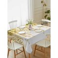 thumbnail image 2 of Yellow Eucalyptus Leaves Rectangle Tablecloth, Spring Floral Summer Botanical Waterproof & StainResistant Tablecloth, Washable Oil-proof Table Cover for Dining/Party/Wedding/Camping/Buffet 60x84 In, 2 of 9