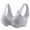 Grey, variant on VISALY Front Closure Bras Wireless Bras Deep V Veck Push Up Bras with Wide Straps Bralette Minimizer Bras Sports Bras Bralette Soft Bras Comfy Bras for Women Everyday Bras Breathable Bras Beige L