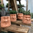 thumbnail image 3 of Clearance!Macetas Decoradas Con Una Caricatura De Cara Divertidos Adornos De Resina En Macetas, 3 of 5