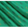 thumbnail image 3 of Soimoi Green Cotton Poplin Fabric Cotton Ball Leaves Print Fabric by Yard 42 Inch Wide, 3 of 7