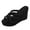 #057-Black, variant on Women’s Flat Trendy Dressy Womans Summer Wedge Sandals with Comfortable Flatform Arch Support Walking Outdoor