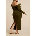 thumbnail image 2 of ELOQUII Women's Plus Size Cableknit Off Shoulder Maxi Dress, 2 of 2
