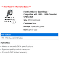 thumbnail image 2 of Front Left Lower Door Hinge - Compatible with 1991 - 1996 Chevy C70 Kodiak 1992 1993 1994 1995, 2 of 2