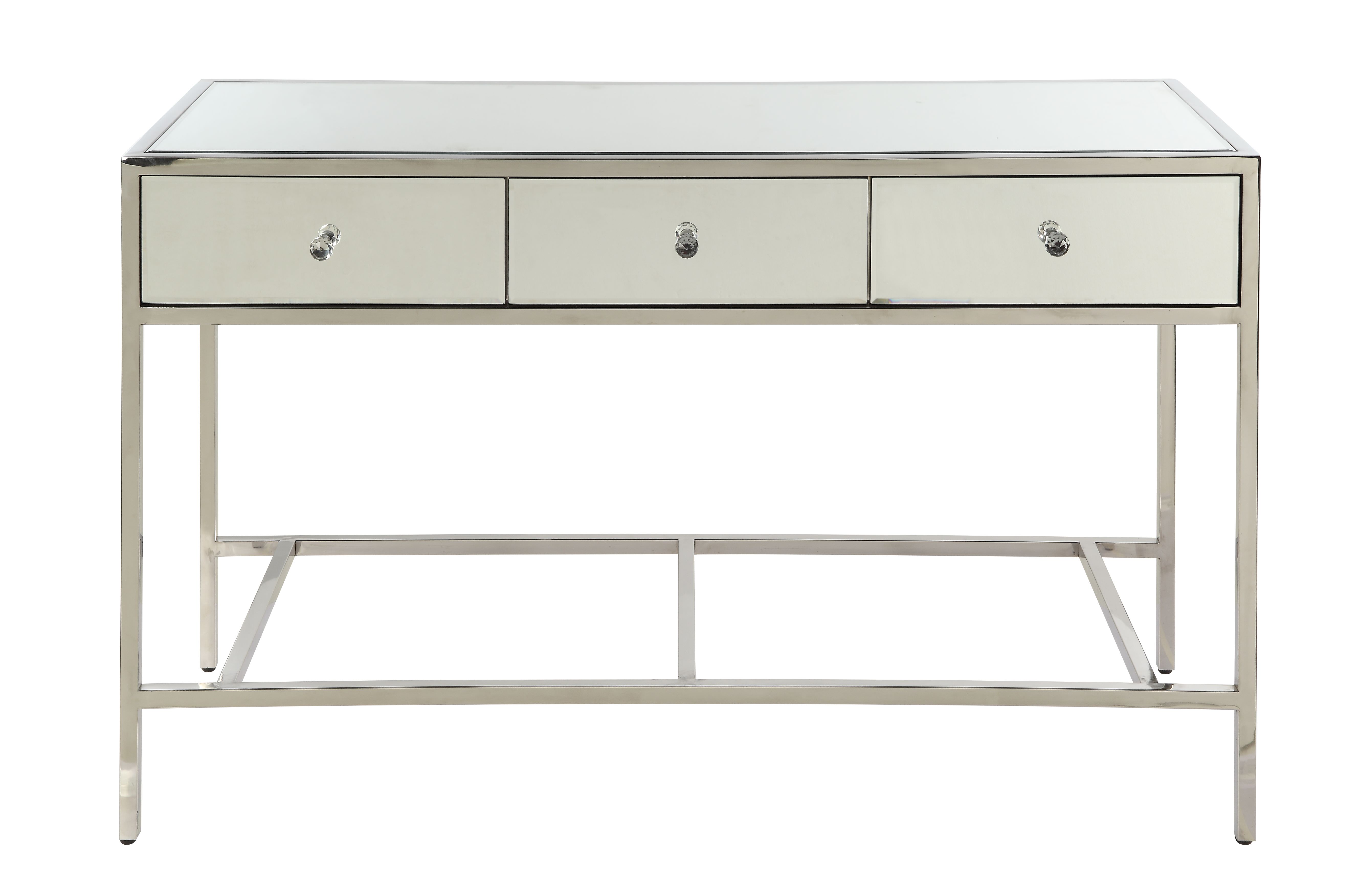 ACME Weigela Rectangular Sofa Table in Mirrored and Chrome - image 3 of 7