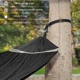 thumbnail image 5 of Tranquillo Double Hammock 2 Persons Polyester Hammock 550lbs with Hammock Tree Straps, Black, 5 of 7