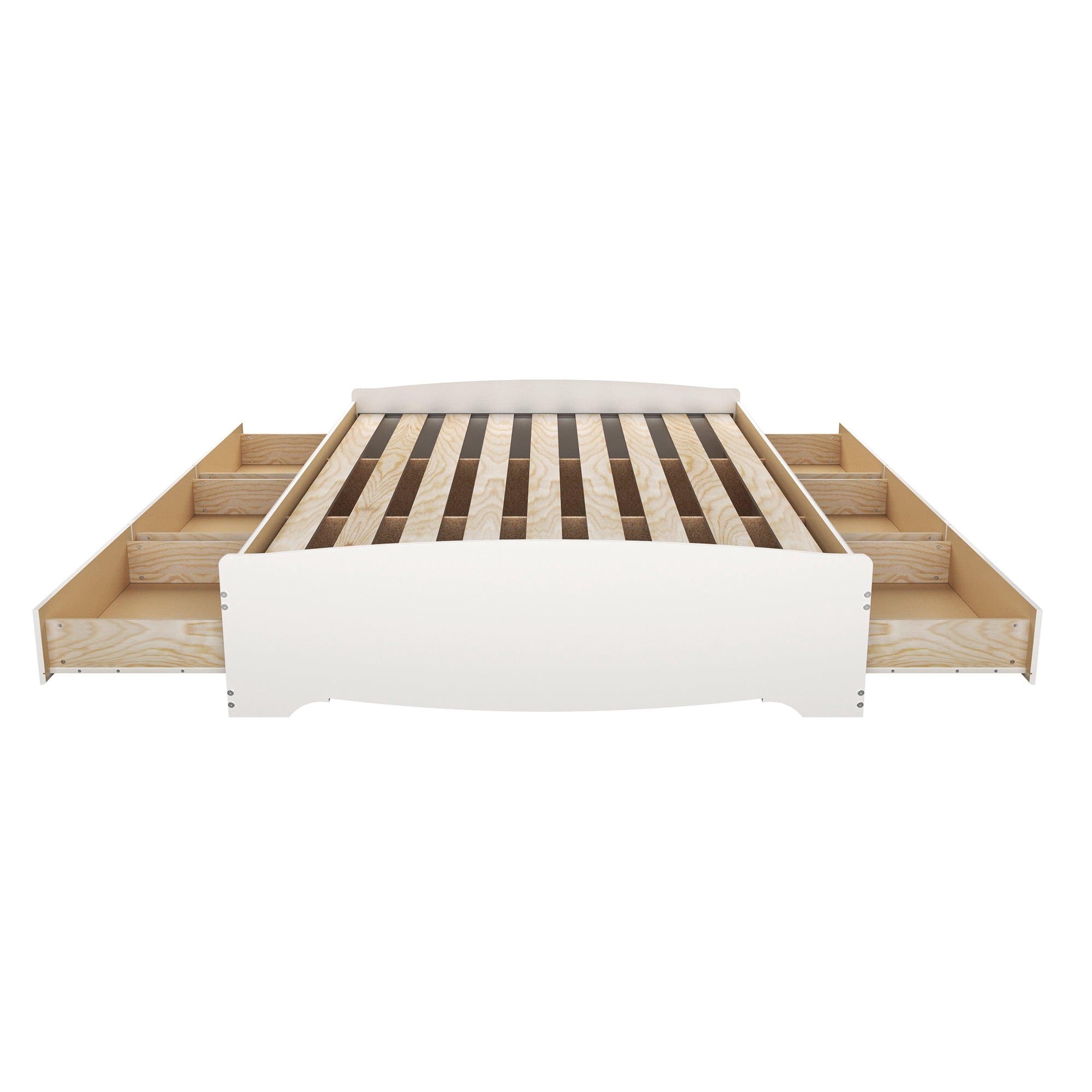 Prepac Queen Mate's Platform Storage Bed with 6 Drawers, White
