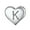 K, variant on Silvora Initial Heart Bracelet Charms Bracelets 925 Sterling Silver Chain Bracelets for Women - Letter A