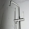 thumbnail image 5 of Vinnova Delara Freestanding Bathroom Chrome Tub Faucet with Hand Shower in Satin Nickel, 5 of 5