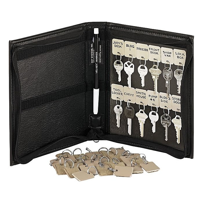 PM, PMC04987, Portable Zippered Key Cases, 1, Classic Brown