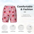 thumbnail image 4 of Kdxio Strawberry And Ladybugs Print Men'S Swim Trunks With Compression Liner 7 Inch Inseam Quick Dry Swim Shorts, 4 of 7
