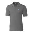 thumbnail image 2 of Men's Cutter & Buck Steel Fresno State Bulldogs Vault Advantage Tri-Blend Pique Big & Tall Polo, 2 of 3