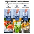 thumbnail image 4 of XUTUMM Commercial Ice Maker 120 lbs/24H, 33 lb Storage Bin, Dual Water Inlet Ice Machine with Adjustable Ice Thickness, Self-Cleaning for Restaurant Bar Office Black, 4 of 10