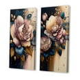 thumbnail image 3 of Designart "Pink and Blue Roses in Decadent Display I" Rose Wall Art Set Of 2 - Pink Floral Gallery Set For Office Decor, 3 of 6