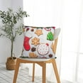 thumbnail image 5 of Yiaed Christmas Gingerbread Cookies Print Pillow Covers Super Soft Decorative Square Throw Pillow Covers Case Cushion Covers for Sofa Couch Bedroom Car Decor（No pillow core）-18"x18", 5 of 7