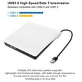 thumbnail image 4 of Disque Externe CD/DVD, USB 3.0 Portable CD/DVD +/-RW Disque Mince Réécrivain ROM CD/DVD Graveur Superdrive Transfert de Données Haute Vitesse pour Ordinateur Portable PC de Bureau Windows 7/8/10 OS, etc., 4 of 7