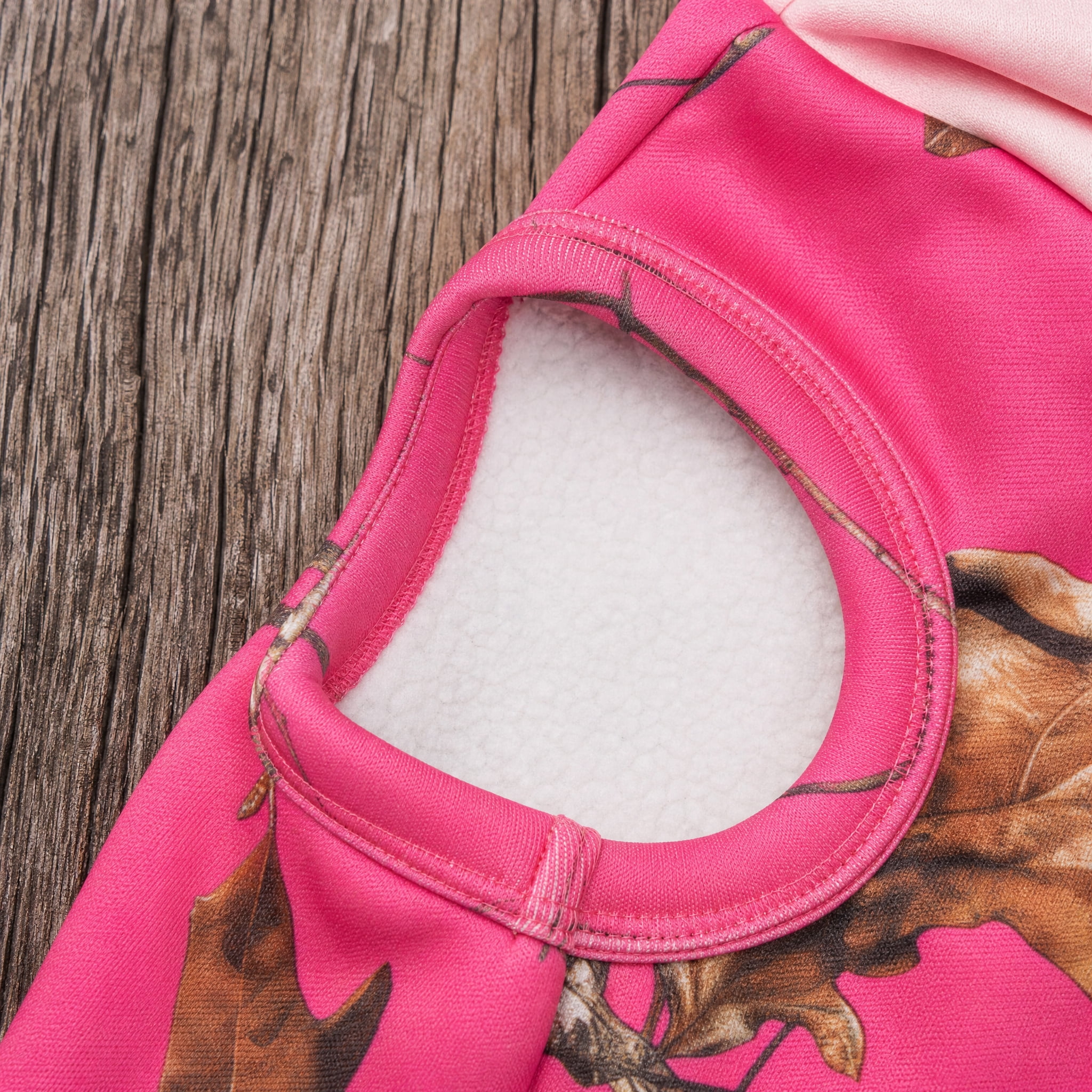 Mossy Oak Camo Cutie Fall Dog Hoodie, Pink, Medium