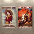 thumbnail image 3 of Kit de pintura Rectangular con placa de Metal Vintage de vaquera de hierro, decoración del hogar, 20x30cm, 2 uds., 3 of 9