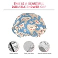 thumbnail image 3 of KLL Funny Cute Healthy Teeth Pattern Shower Cap & Bath Cap for Women,Reversible Oversized Waterproof Shower Caps for all Hair Lengths,Elastic Reusable Bathing Hair Cap, 3 of 6