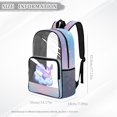thumbnail image 7 of Xoenoiee Dolphin Cloud Print Clear Backpack for Girls 17 Inch Bookbags with Zipper Pocket, Lightweight Students School Bag Packs Satchel Laptop Bags Bookbag for Elementary Kindergarten, 7 of 7