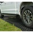 thumbnail image 5 of 12Pcs 3' x 6' Ground Protection Mats w/ 22 Pcs Single Connectors - Double Sided Diamond Plated Tread Design High Density Polyethylene Mat, Easily Supports 60 Ton Loads on Lawns, Dirt, 5 of 9