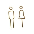 thumbnail image 4 of Señal de baño para hombres y mujeres, señalización de baño, calcomanía acrílica, pegatina de baño, símbolo de baño, señal para restaurante Bar oro Macarena Letrero para puerta de baño, 4 of 8