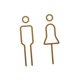 thumbnail image 4 of Hombres Mujeres Letrero de baño Letrero de puerta de baño Calcomanías Indicador Placa Baño Decoración Baño 3D WC Pegatinas para centro comercial Bar oro Soledad Letrero para puerta de baño, 4 of 9