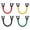 Red, Yellow, Green, Black, variant on IULAVP 4 Pieces Ski Tip Connector Trainer Skiing Training Wedge Aid for Beginners Snow Training, Made of Bungee Style Cord, Plastic, and Wider Clamp Area, Assorted Colors