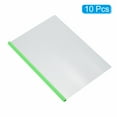 thumbnail image 3 of Uxcell Clear Report Covers with Sliding Bar, 10mm 75 Sheets Capacity, Green,10 pack, 3 of 6