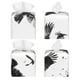 thumbnail image 2 of Fotbe Monochrome Flying Ravens Porta Pañuelos Decorativo de Cuero, Caja Cuadrada Moderna para Pañuelos Faciales, Organizador y Dispensador 5x5x5'', 2 of 7