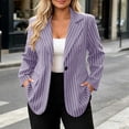 thumbnail image 5 of QQZ Women's Lapel Collar Plaid 2 Button Boyfriend Blazer Suit Work Office Blazer Jacket Single Button Blazers For Women Women’s Jackets Fall Long Sleeve, 5 of 8