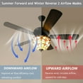 thumbnail image 6 of Wildnix Vintage Black Ceiling Fan Light with Remote Control, 3-Speed Adjustable, E26 Bulbs, Retro Fan Light with Timer, Ideal for Living Room or Bedroom, 6 of 6