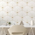thumbnail image 2 of Ambesonne Art Deco Peel & Stick Wallpaper for Home, Off White Classic Scales, 13"x36", Off White Sand Brown, 2 of 5