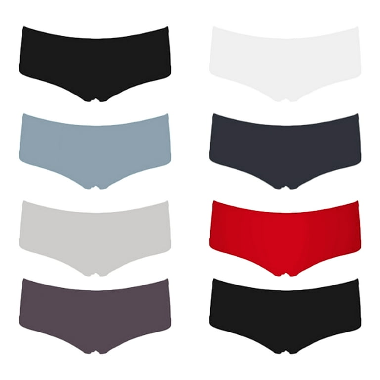 Emprella Women's Boyshort Panties (8-Pack) Comfort Ultra-Soft Cotton  Underwear, Assorted colors - L - L 