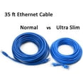 thumbnail image 4 of Cable Matters Snagless Long Cat6 Ultra Thin Ethernet Cable (Thin Cat6 Cable) in Blue 50 ft, 4 of 5