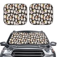 thumbnail image 2 of Wukai Different Ghosts Print Windshield Sun Shade, Car Front Window Shades Sunshade Cover Sun Visor Shield Block Automotive Interior Protector Blocks UV Rays-Large, 2 of 6