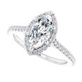 thumbnail image 4 of Arise Jewel 1.9 Ct Marquise Cut White Moissanite Rings for Her - Halo Moissanite Engagement Wedding Rings - Halo Solitaire with Accent Proposal Rings for Her - Delicate Special Occasion Rings, 4 of 5