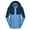 Sky Blue, variant on Men's Fleece-Lined Solid Patchwork Hooded Jacket with Zipper Closure & Stand Collar - Crafted from Durable Polyester for Windproof Warmth, Perfect for Outdoor Activities & Casual Use