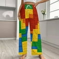 thumbnail image 2 of Building Blocks Construction Brick Pajamas For Women Loose Retro Night Pajama Pants Comfortable Sleepwear Bottoms Homewear, 2 of 6