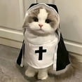 thumbnail image 5 of Instagrammable Halloween Nun Cloak Outfit For Pet Creative Funny Cats Dog Cosplay Costume Photoshoots Accessories Gift, 5 of 8