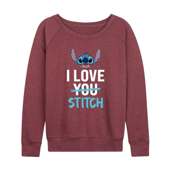 Lilo & Stitch - I Love Stitch - Women's Lightweight French Terry Long Sleeve Shirt