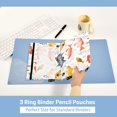 thumbnail image 5 of Ckdifva Very Cute Fish Pencil Pouch 3 Ring Zipper Pencil Case Binder Pockets Clear Top Cosmetic Bag 2 Pack, 5 of 6